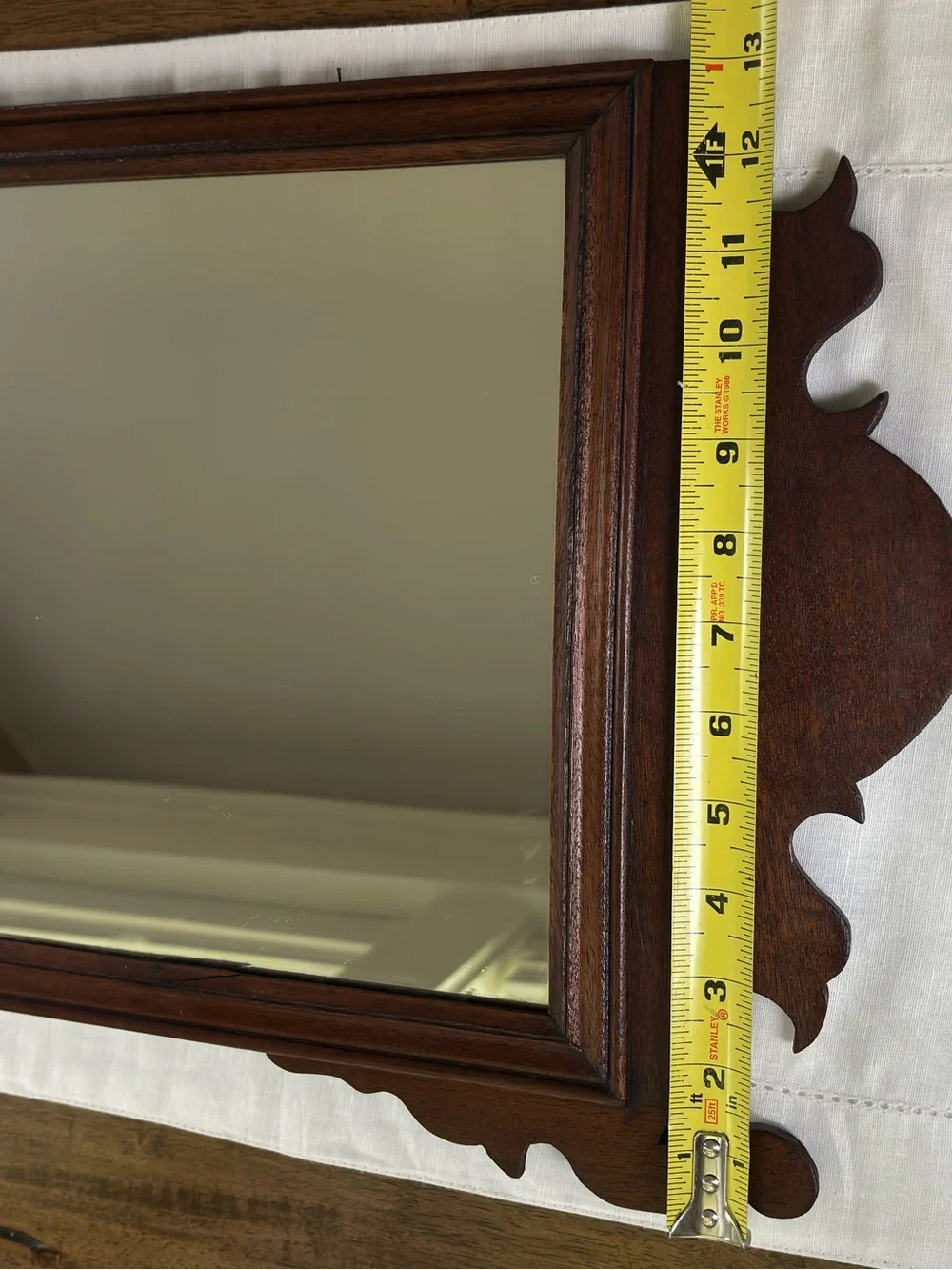 Vintage Colonial Chippendale Fretwork Wall Mirror with Gilt Eagle